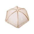 thumbnail image 3 of Cubierta de malla para alimentos, cubierta de cúpula para alimentos, platos multifuncionales, cuencos, cubiertas para platos para servir, utensilios d Redondo Dorado, 3 of 8