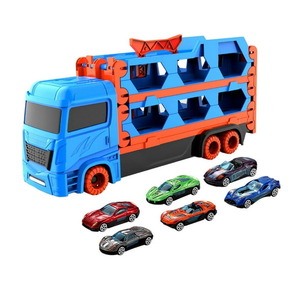 Kits de camiones transportadores de pista, vehículos de transporte, juguete divertido, Mini coche de juguete, presente, vehículos eléctricos de Estilo A