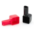 thumbnail image 2 of kanaroous 2pcs Square Motorcycle Scooter Battery Terminals Rubber Covers Motorbike M, 2 of 5