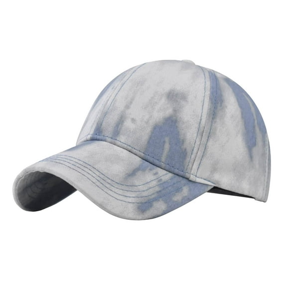 TRUBKH American Hat Women Beach Hat Baseball Cap for Women Golf Caps for Men Women Cap Mens Running Hat Flat Brim Hats for Men Blue One Size