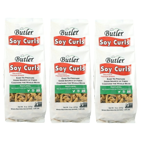 Butler Soy Curls, 8 oz. Bags (Pack of 6)