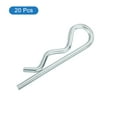 thumbnail image 3 of Pasadores de clip de cotter Uxcell de 3.5 mm x 70 mm, sujetador de resorte, pasador de enganche, pasador R, pasador de horquilla de acero al carbono tono plateado 20Pcs, 3 of 6