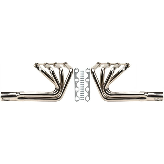 Southwest Speed Chrome-Plated T-Bucket Fenderless Roadster Headers,Small Block Ford,260 289 302 351 Windsor Ford Gt40P Heads,32 Ford Model A