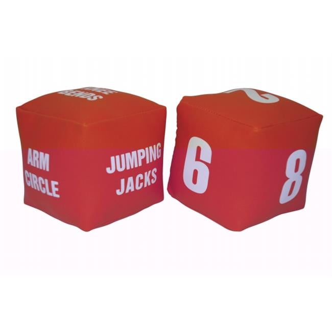 Sportime Physical Education Fitness Dice Set 4 x 4 in., Vinyl