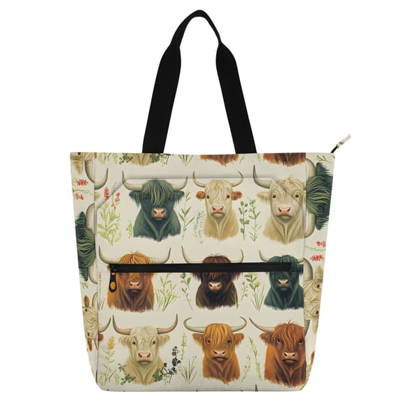 ALAZA Highland Cattles School Book Bag Kids Tote Bags Handbag
