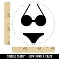 thumbnail image 2 of Bikini Bathing Swimming Suit Solid Self-Inking Rubber Stamp Ink Stamper - Purple Ink - Small 3/4 Inch, 2 of 7