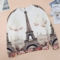 thumbnail image 6 of Eiffel Tower Women's Floral Printed Sweatshirt Long Sleeve Crewneck Casual Loose Vintage Graphic Pullover Tops, 6 of 7
