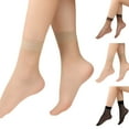 thumbnail image 7 of TELOLY Work Socks 6 Pairs Sheer Ankle Sock Nylon Socks for Women Ankle High Sock Sheer Stocking Women'S No-Show Socks, 7 of 7