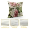 thumbnail image 4 of PHYHOO Pink Blooming Romantic Roses Throw Pillow Covers Vintage Natural Flower Bouquet Art Design Square Pillowcases for Home Decor Sofa Car Bedroom Pillow case, 4 of 5