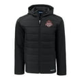 thumbnail image 2 of Men's Cutter & Buck Black Toronto FC Big & Tall Evoke Hybrid Eco Softshell Recycled Full-Zip Hoodie Jacket, 2 of 3