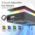 thumbnail image 3 of RGB Cooling Fan for Xbox Series S, Cooling System with 3 Speed Level Adjustable, 7 Modes RGB Light Strip, Dust Filter, Low Noise and 2 USB Port, Cooler Fan for Xbox Series S Console(White), 3 of 6