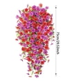 thumbnail image 6 of tasrioml 2Pcs Hanging Artificial Violet Flower UV Resistant Realistic Fake Silk Flower Wedding Party Indoor Outdoor Garden Wall Hanging Faux Flower Decoration, 6 of 8