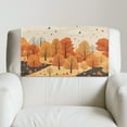 thumbnail image 5 of SCRAWLGOD Fall Forest Print Beige 2 Piece Non Slip Recliner Headrest Protector PU Leather Headrest Cover for Recliner Chair 17x27in Waterproof Couch Head Rest Covers, 5 of 7