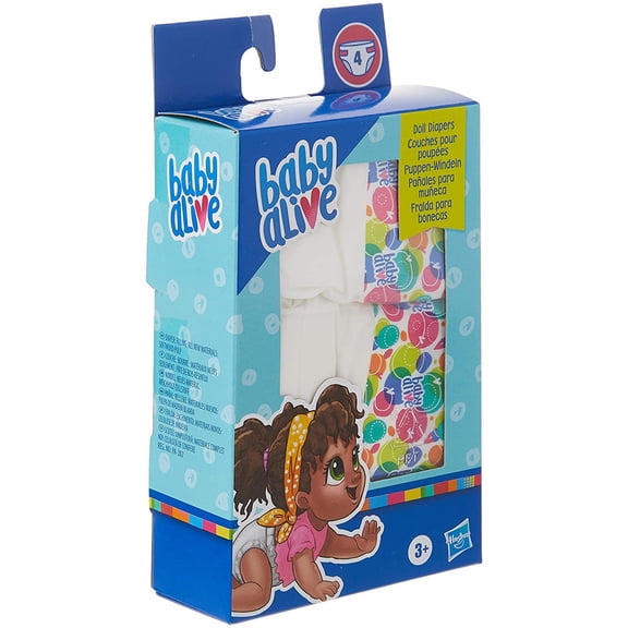 Baby Alive Doll Diaper Refill, incluye 4 pañales, accesorios para juguetes, para niños de Baby Alive Baby Alive