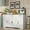 Brown top, variant on BouPower Sideboard Buffet Cabinet with Storage,Large Kitchen Storage Sideboard with Drawers & Doors,Modern Wood Farmhouse Coffee Bar Cabinet,Buffet Table for Kitchen,Living Room