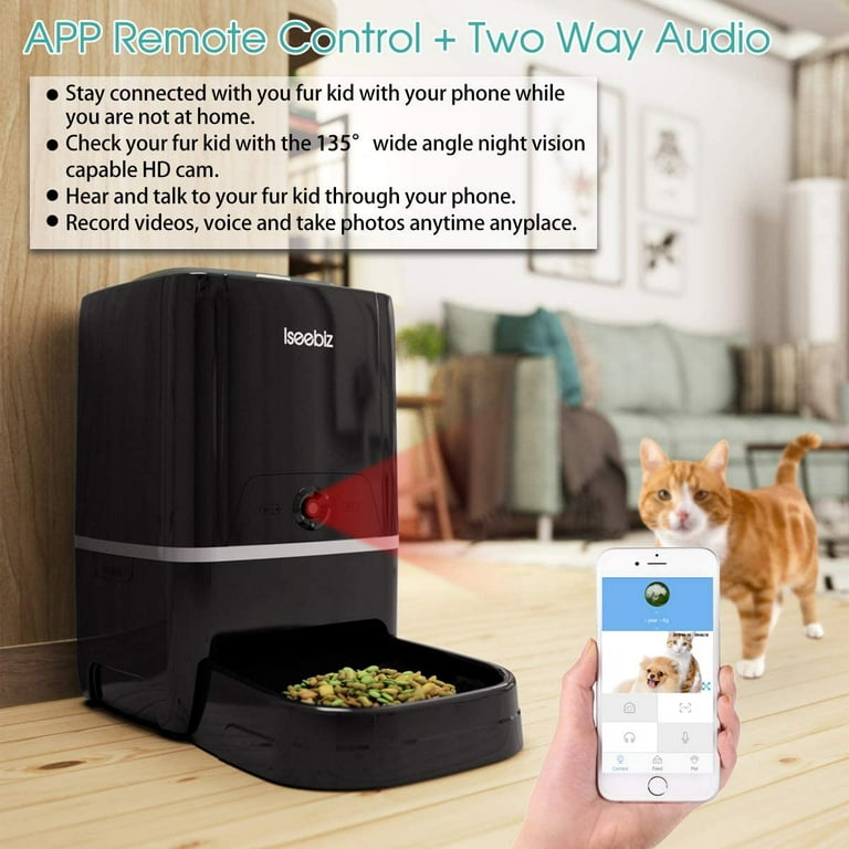 Wifienabled Iseebiz Dog Camera Automatic Treat Dispenser With Night Vision