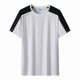 thumbnail image 3 of Ceisia Men's Slim Fit Short Sleeve Crew Neck Quick-Dry Athletic T-Shirt with Contrast Raglan Sleeves White XXXL Gifts, 3 of 8