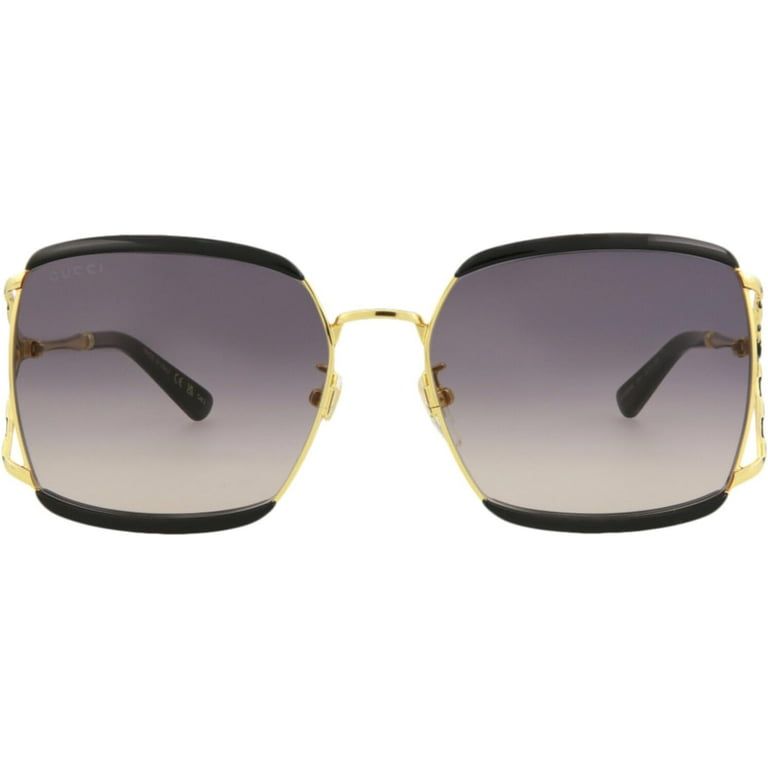 Gucci Women's Eyewear - Sunglasses GG 0593 SK 001 Black Gold Grey