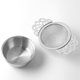thumbnail image 1 of Cuenco colador de té, coladores de té plateados de acero inoxidable para té suelto colador de té de malla fina filtro de té plateado, 1 of 4