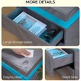 thumbnail image 7 of Bingoday LED Night Stand Bedside Table with LED Light Nightstands for Bedroom with 2 Drawers Modern Night Stand for Bedroom, 7 of 7