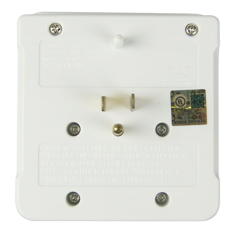 Hyper Tough 6-Outlet Surge Tap 1000-Joule Protection, White Hyper Tough 6-Outlet Surge Tap 1000-Joule Protection, White