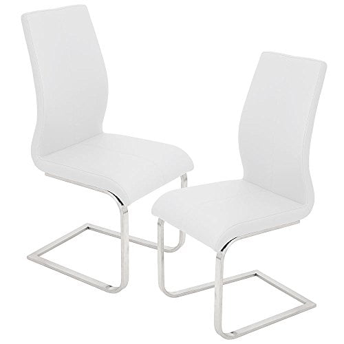 Best Master Furniture T01 Upholstered Dining Chair, White