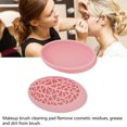 thumbnail image 4 of Soporte de secado de brochas cosméticas de escritorio, estante organizador, estera de limpieza de brochas de maquillaje de silicona suave profesional, 4 of 8