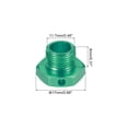 thumbnail image 2 of 17x4mm Aluminum RC Wheel Nut  Hex Wheel Drive Hubs for 1/8 RC Model Car TEAM C,4 Pack (Green), 2 of 6
