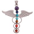 thumbnail image 2 of Crystal Gemstone Piedras Multicolores Alas de ángel Charm Colgante Regalos Yinane Pendiente del encanto, 2 of 8