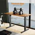 thumbnail image 6 of 48x24 inch Electric Standing Desk with 2 Rear End Wiring Holes, Hook Adjustable Height Stand Up Desk, Memory Computer Desk Workstation, 6 of 7
