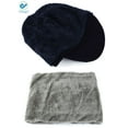 thumbnail image 6 of Deago Unisex Winter Beanie Hat Scarf Set Warm Knit Hat Thick Fleece Lined Billed Beanie with Brim Cap for Men Women (Black), 6 of 11