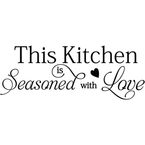 This Kitchen is Seasoned with Love Quotes Wall Stickers Kitchen Art Decorations Vinyl Home Décor