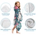 thumbnail image 7 of Husky Dog Flower Floral Hooded Bath Towel，60"x35" for Ages 3 To 12 Kids, Quick Dry Lightweight Soft Microfiber Hood Beach Towel Cover Up for Kids, 7 of 7