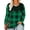 Black Green Plaid, variant on Womens Tops Plus Size Long Sleeve Shirts Fall Crew Neck Purple Sweatshirts Fashion Lace Tee Loose Fit Tunics Winter Blouses Casual Pullovers XL 14W 16W