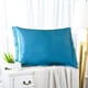 thumbnail image 5 of PYPESEEWY Liquidación Sábanas y Fundas De Almohada Funda De Almohada De Seda Sin Cremallera Color Sólido Funda De Almohada De Seda Sin Cremallera Funda De Almohada Azul Tamaño Estándar, 5 of 7