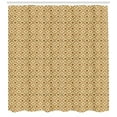 thumbnail image 3 of Ambesonne Retro Shower Curtain, Diamond Form Curvy Leaves, 69"Wx75"L, Caramel and Beige, 3 of 3