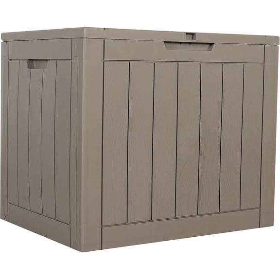 Indoor Outdoor Storage Box, 30 Gallon Resin Deck Container for Package Delivery,  Furniture Cushions, Garden Tools, Pool Sports Equipment,  Resistant, Waterproof, Lockable