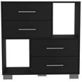 thumbnail image 1 of TUHOME Krista Commode en Bois d'Ingénierie Commodes en Noir, 1 of 7