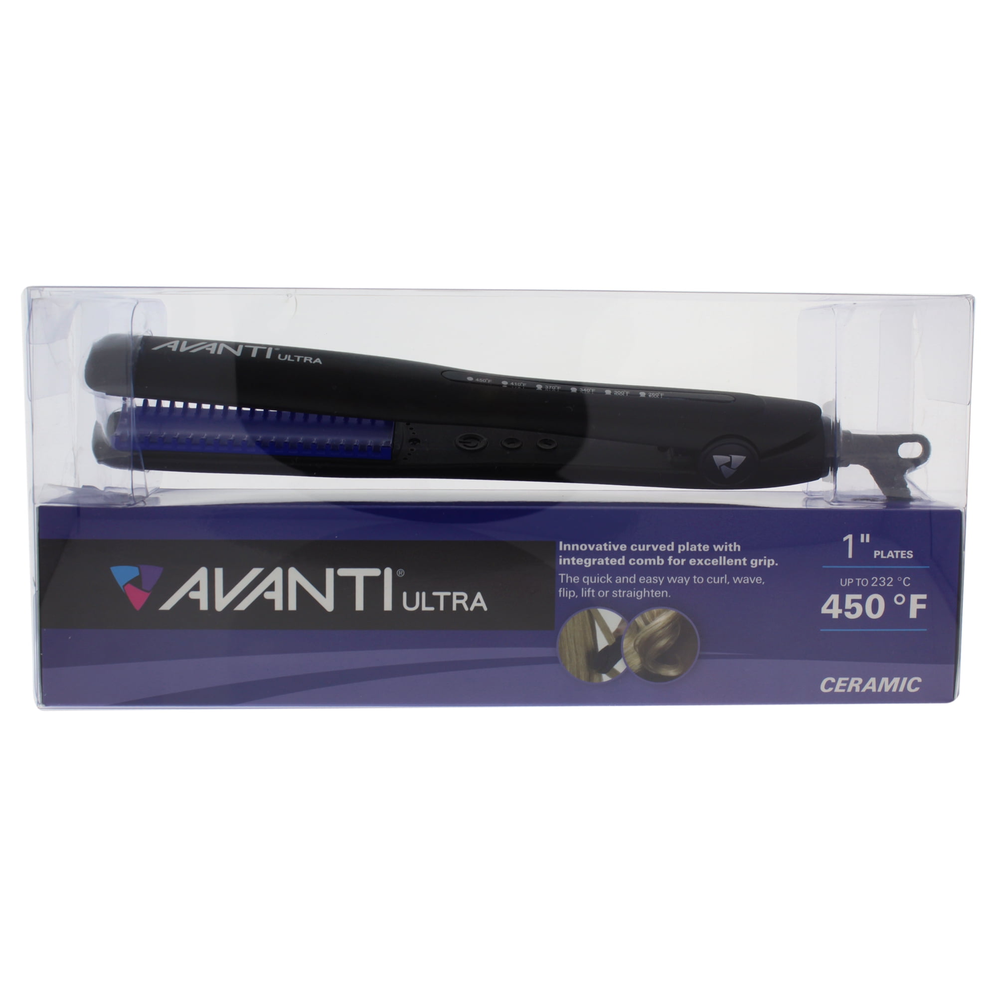 Avanti Ceramic Flat Iron Model AV21N1C Black by Avanti Ultra for Unisex 1 Inch Flat Iron Walmart