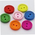 thumbnail image 3 of UPGRATOR 100 Pcs Boutons pour Vêtements en Bois Coloré et Rond, 3 of 8
