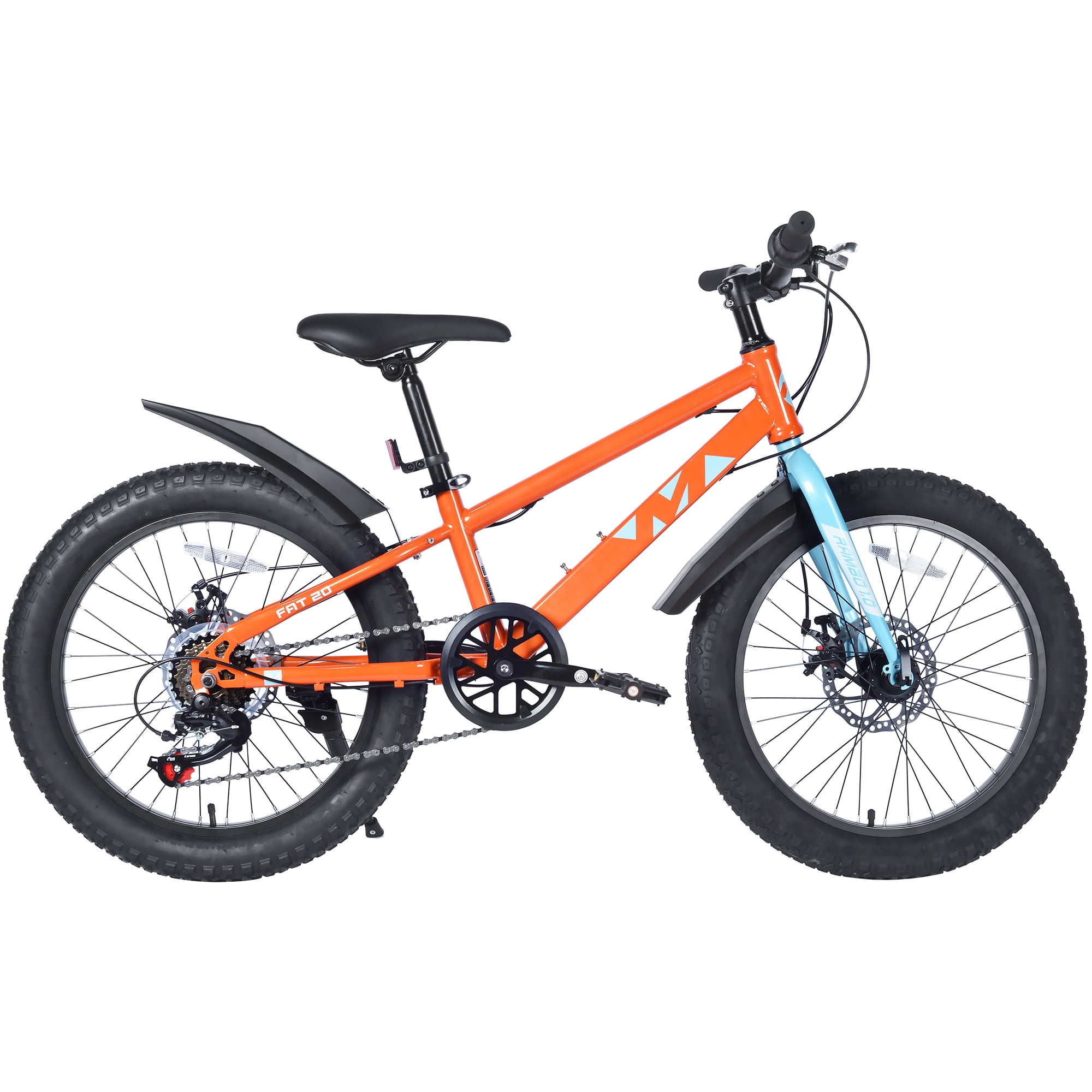Ambifirner 20 Inch Bicycles , Fat Tire Mountain Bikes ,Dual-Disc Brake,Shimano 7-Speed , Beach and Snow Bicycle