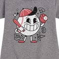 thumbnail image 3 of Instant Message - Baseball Mascot - Girls Ss Fleece Dress, 3 of 6