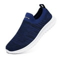thumbnail image 5 of CAICJ98 Men Sneaker Fashion Knit Walking Shoes Workout Fitness Lightweight Cushion Breathable Casual Shoes Gym Slip On Shoes for Men Blue,9, 5 of 6