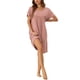 thumbnail image 2 of Camisones de mujer INSPIRE CHIC, pijamas de algodón, camisa de dormir suelta, camisón de manga corta, camisón acogedor L Rosa, 2 of 6