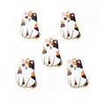 thumbnail image 3 of Alloy Enamel Pendants Cadmium Free & Nickel Free & Lead Free Golden Cat Charms Colorful 25x16x3mm Hole: 1.8mm, 3 of 4