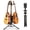 Triple stand, variant on Guitar Stand - Heavy Duty Auto-Lock, Adjustable & Foldable for Acoustic/Electric/Bass (33lbs Capacity), Non-Slip Base, Anti-Rust - Portable for Stage/Travel/Studio GGS-06