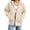 Beige, variant on BXJX Womens Long Sleeve Hoodies, Daily Spring Fall Full Zip Casual Jackets with Pockets Navy Size S-2XL