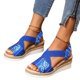 thumbnail image 1 of Women's platform sandals ethnic style open toe cross strap summer shoes, 1 of 4