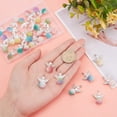 thumbnail image 3 of 1box 4 sets Alloy Pendants Angel Charm with Imitation Pearl Acrylic Beads Mixed color 27mm 32pcs/box, 3 of 5