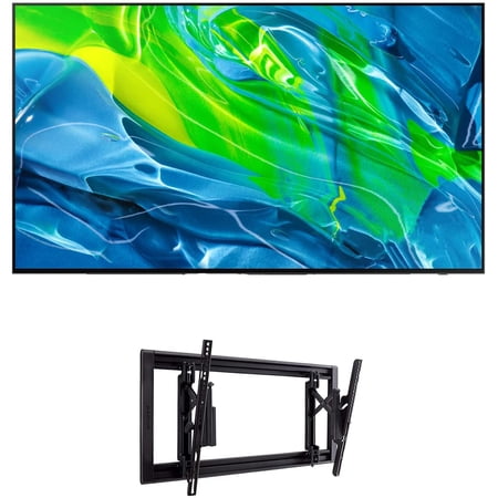 SAMSUNG 55-Inch Class OLED 4K S95B Series - Quantum HDR OLED Self-Illuminating LED Smart TV with a Sanus VLT7-B2 42"- 90" Large Advanced Tilt 4D TV Wall Mount (2022)